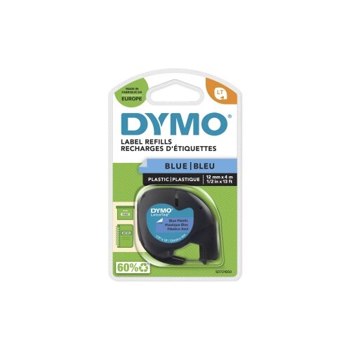 DYMO® Schriftbandkassette LT 12 mm x 4 m (B x L) Kunststoff, 100 % recycelt blau