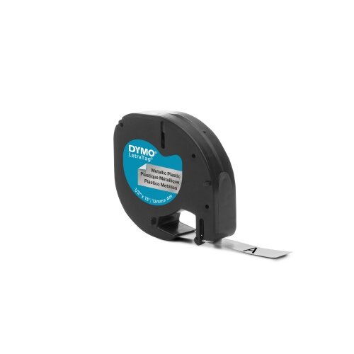 DYMO® Schriftbandkassette LT 12 mm x 4 m (B x L) Kunststoff, 100 % recycelt silber metallic