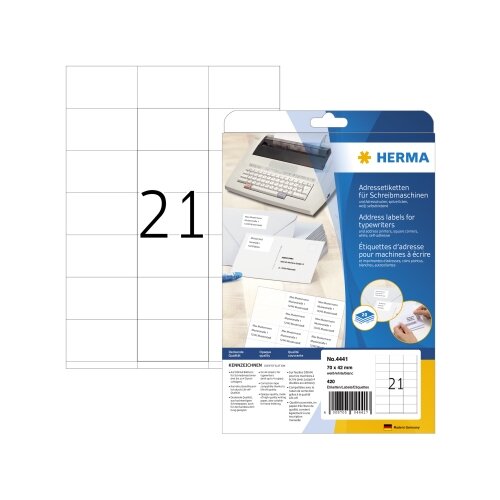 HERMA Adressetikett 70 x 42 mm (B x H)