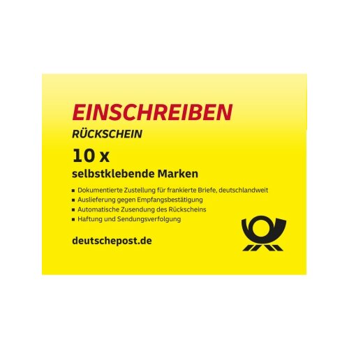 Briefmarke Einschreiben/Rückschein national