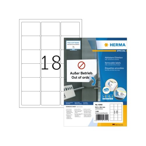 HERMA Haftetikett 63,5 x 46,6 mm (B x H)