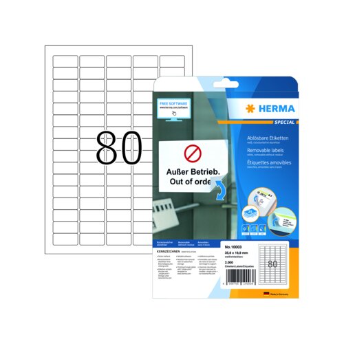 HERMA Haftetikett 35,6 x 16,9 mm (B x H)