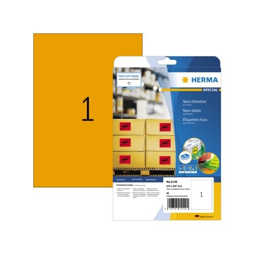 HERMA Neonetikett 210 x 297 mm (B x H)
