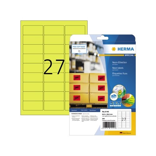 HERMA Neonetikett 63,5 x 29,6 mm (B x H)