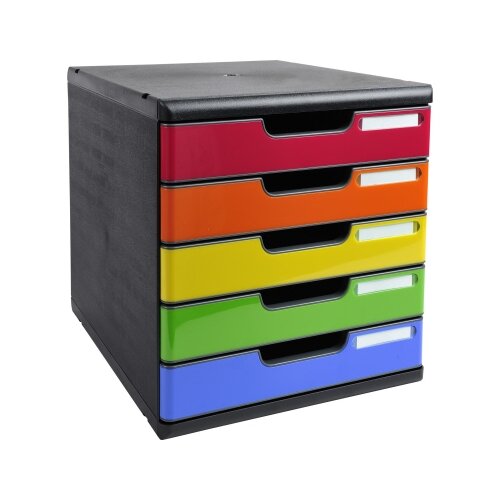 Exacompta Schubladenbox MODULO Iderama® 5 Schubladen geschlossen DIN A4+ schwarz