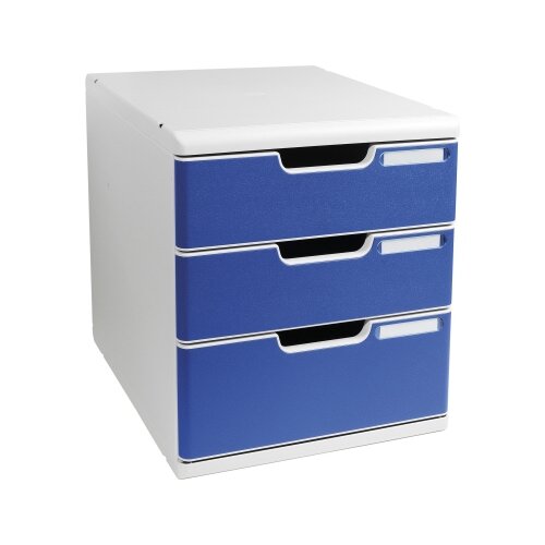 Exacompta Schubladenbox MODULO Office 3 Schubladen geschlossen DIN A4+ lichtgrau