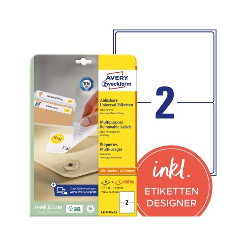 Avery Zweckform Universaletikett 199,6 x 143,5 mm (B x H)