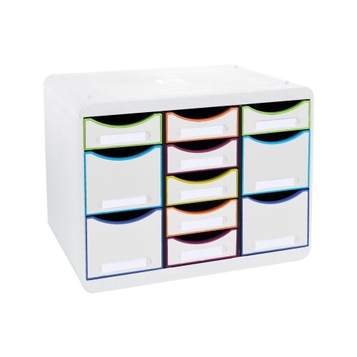 Exacompta Schubladenbox STORE-BOX Multi Black Office weiß