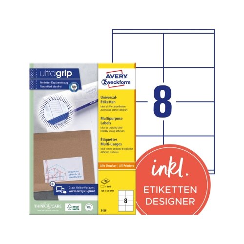 Avery Zweckform Universaletikett ultragrip 105 x 70 mm (B x H)
