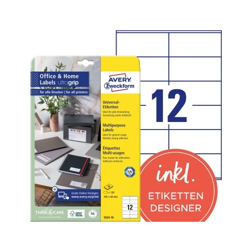 Avery Zweckform Universaletikett Home Office 105 x 48 mm (B x H)