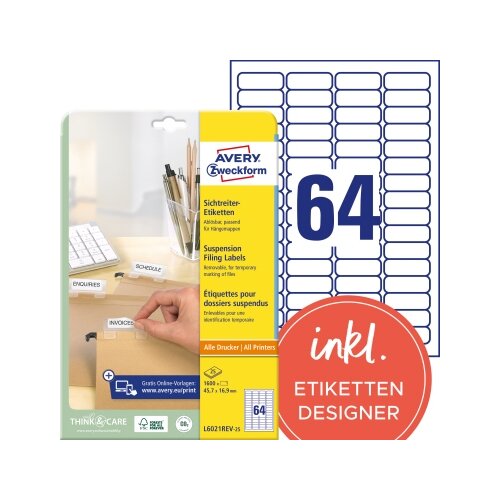 Avery Zweckform Sichtreiteretikett
