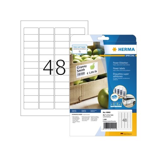 HERMA Universaletikett Power 45,7 x 21,2 mm (B x H)
