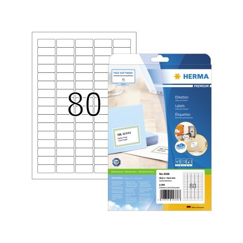 HERMA Universaletikett PREMIUM 35,6 x 16,9 mm (B x H)