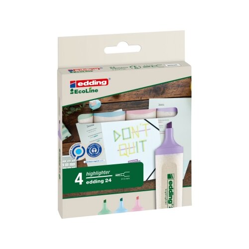 edding Textmarker Highlighter 24 EcoLine 4 St./Pack.