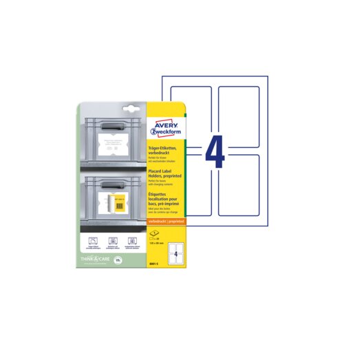Avery Zweckform Träger-Etikett 120 x 80 mm (B x H)