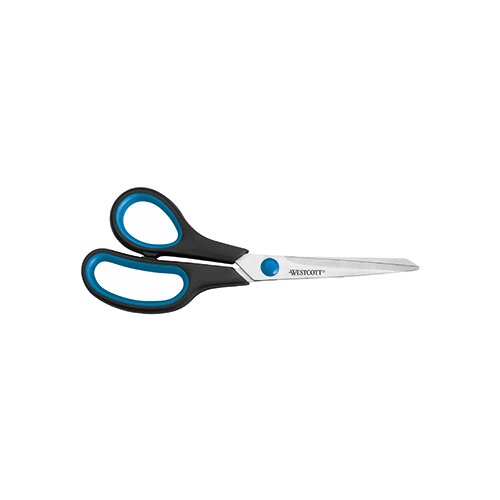 Westcott Universalschere Easy Grip gebogen, Langauge Linkshänder
