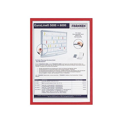 FRANKEN Dokumentenhalter Frame It X-tra!Line DIN A4 5 St./Pack.