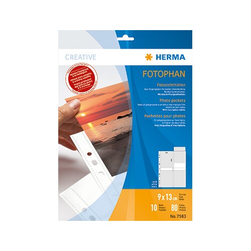 HERMA Fotohülle Fotophan 9 x 13 cm (B x H) 8 Fotos/Hülle