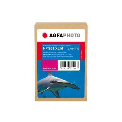 AgfaPhoto Tintenpatrone Kompatibel mit HP 951XL magenta