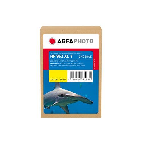 AgfaPhoto Tintenpatrone Kompatibel mit HP 951XL gelb