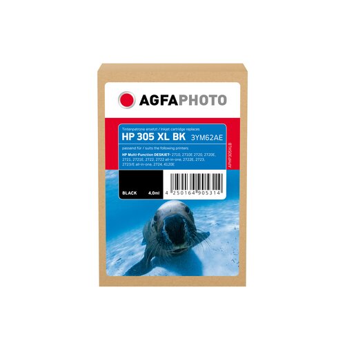 AgfaPhoto Tintenpatrone Kompatibel mit HP 305XL schwarz