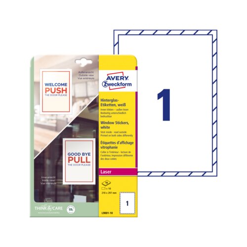 Avery Zweckform Hinweisetikett 210 x 297 mm (B x H)
