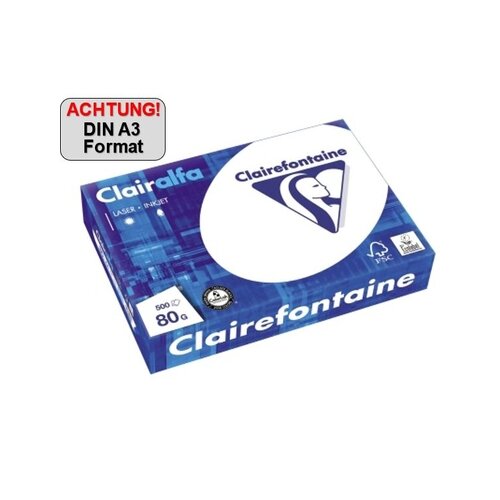 Clairefontaine Multifunktionspapier CLAIRalfa DIN A3 500 Bl./Pack.