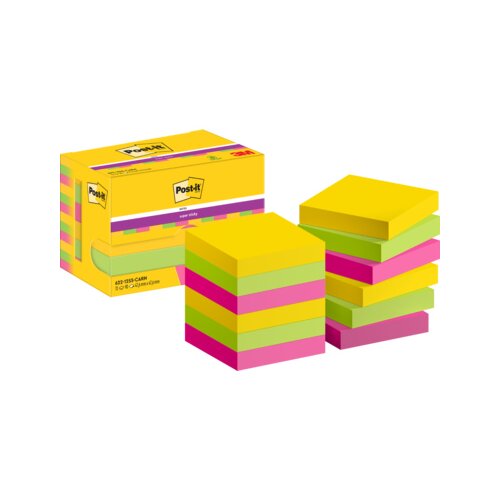 Post-it® Haftnotiz Super Sticky Notes Carnival Collection