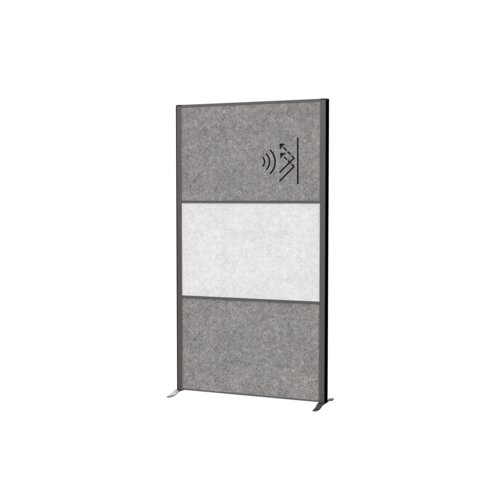 MAUL Stellwand MAULconnecto 3 x Akustikwand hellgrau, dunkelgrau anthrazit