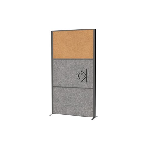 MAUL Stellwand MAULconnecto 1 x Pinntafel, 2 x Akustikwand