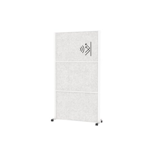 MAUL Stellwand MAULconnecto 3 x Akustikwand hellgrau weiß
