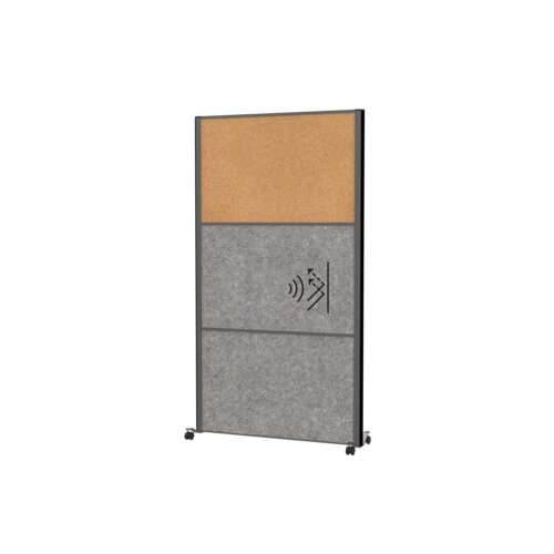 MAUL Stellwand MAULconnecto 1 x Pinntafel, 2 x Akustikwand