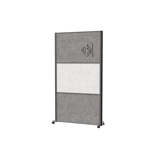 MAUL Stellwand MAULconnecto 3 x Akustikwand hellgrau, dunkelgrau anthrazit