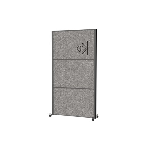 MAUL Stellwand MAULconnecto 3 x Akustikwand dunkelgrau anthrazit