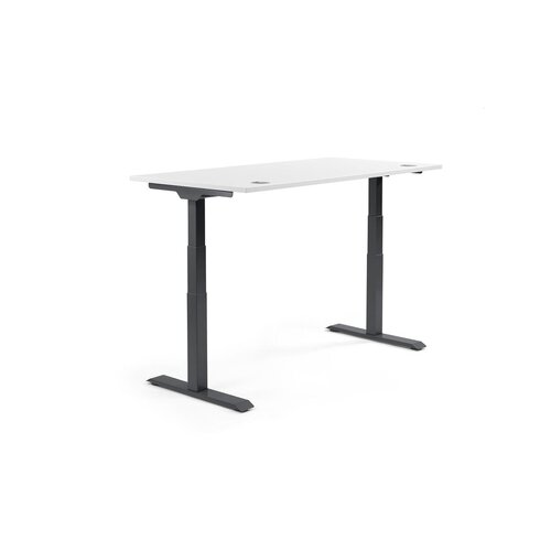Schreibtisch FLEX MODUL 1.200 x 605-1.255 x 800 mm (B x H x T) schwarz