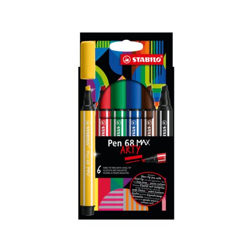 STABILO® Fasermaler Pen 68 MAX ARTY 6 St./Pack.