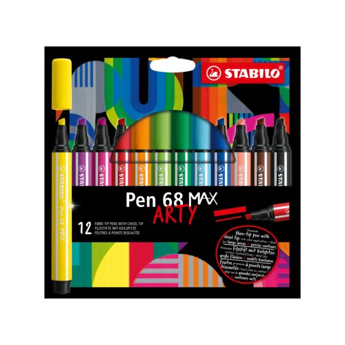 STABILO® Fasermaler Pen 68 MAX ARTY 12 St./Pack.