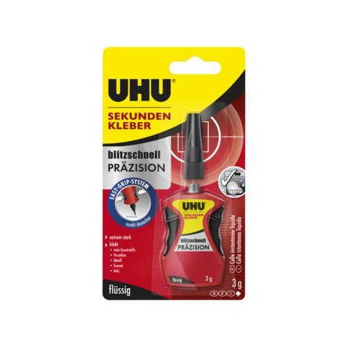 UHU® Sekundenkleber blitzschnell PRÄZISION