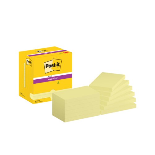 Post-it® Haftnotiz Super Sticky Notes 12 Block/Pack.