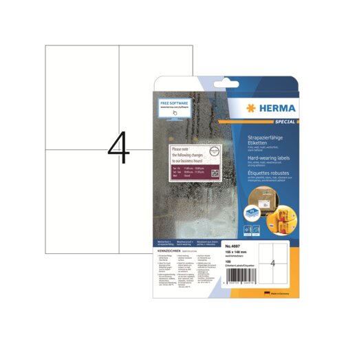 HERMA Folienetikett SPECIAL 105 x 148 mm (B x H)