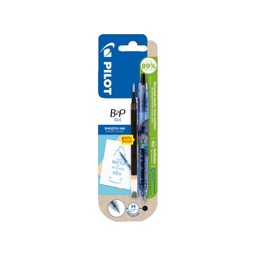 PILOT Gelschreiber B2P Bottle 2 Pen dokumentenecht inkl. Mine schwarz
