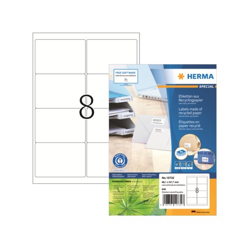HERMA Universaletikett Recycling 99,1 x 67,7 mm (B x H)