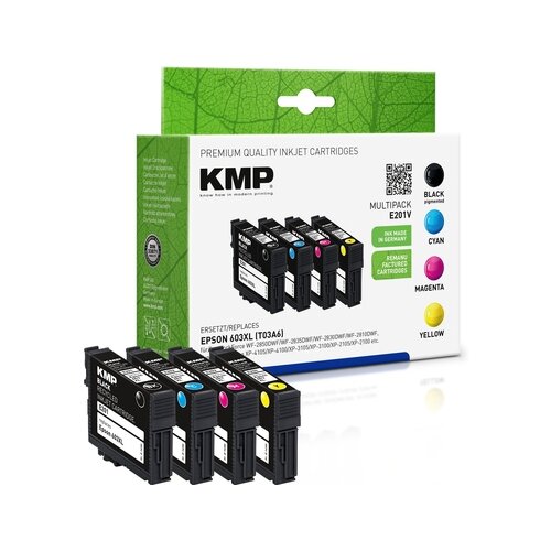 KMP Tintenpatrone Kompatibel mit Epson 603XL schwarz, cyan, magenta, gelb