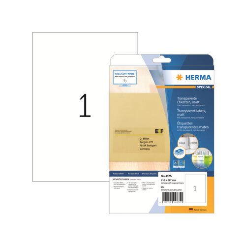 HERMA Folienetikett 210 x 297 mm (B x H)