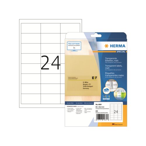 HERMA Folienetikett 66 x 33,8 mm (B x H)