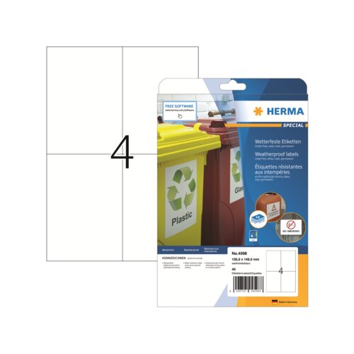 HERMA Folienetikett SPECIAL 105 x 148 mm (B x H)