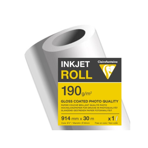 Clairefontaine Inkjetplotterpapier GLOSSY COATED 190 g/m²