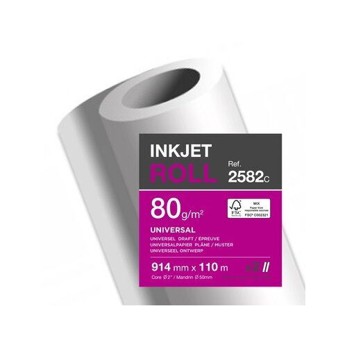 Clairefontaine Inkjetplotterpapier Inkjet Universal 80 g/m² 2 Rl./Pack.