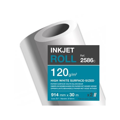 Clairefontaine Inkjetplotterpapier LIGHT COATED 120 g/m² 2 Rl./Pack.