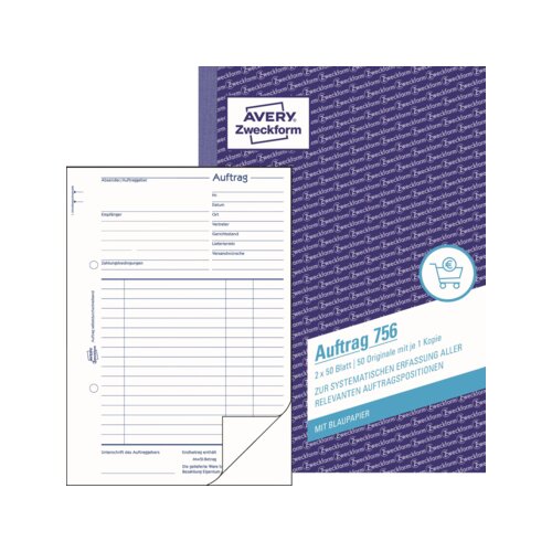 Avery Zweckform Auftragsformular 756